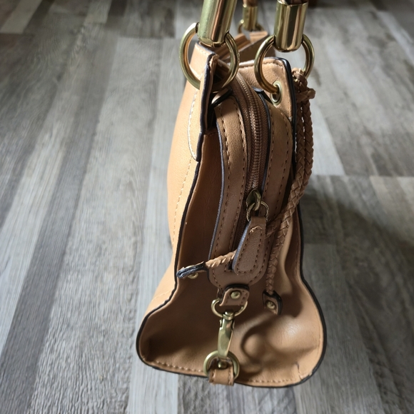 Relic by Fossil Tan Braided Handle Hobo Bag Slouchy Shoulder Tote - Picture 3 of 9